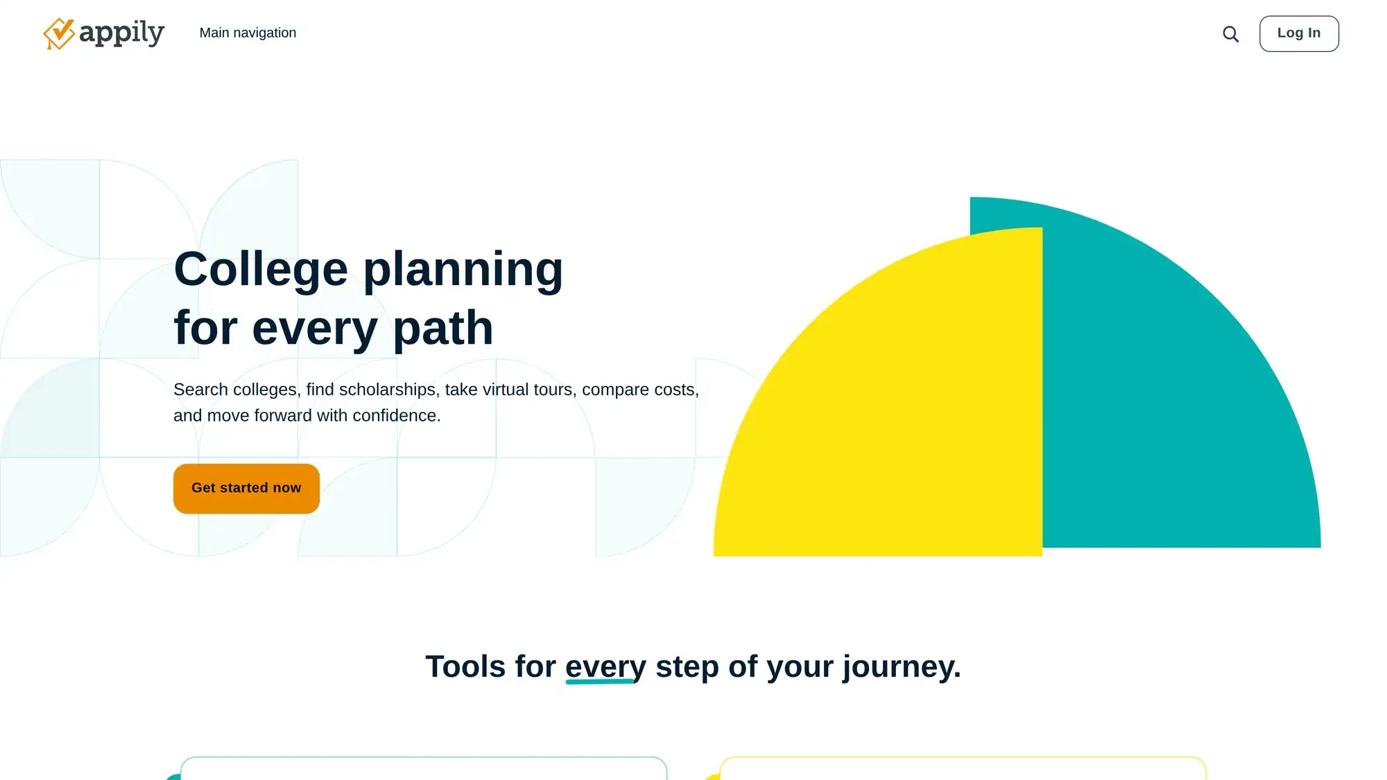 Appily college-search platform banner