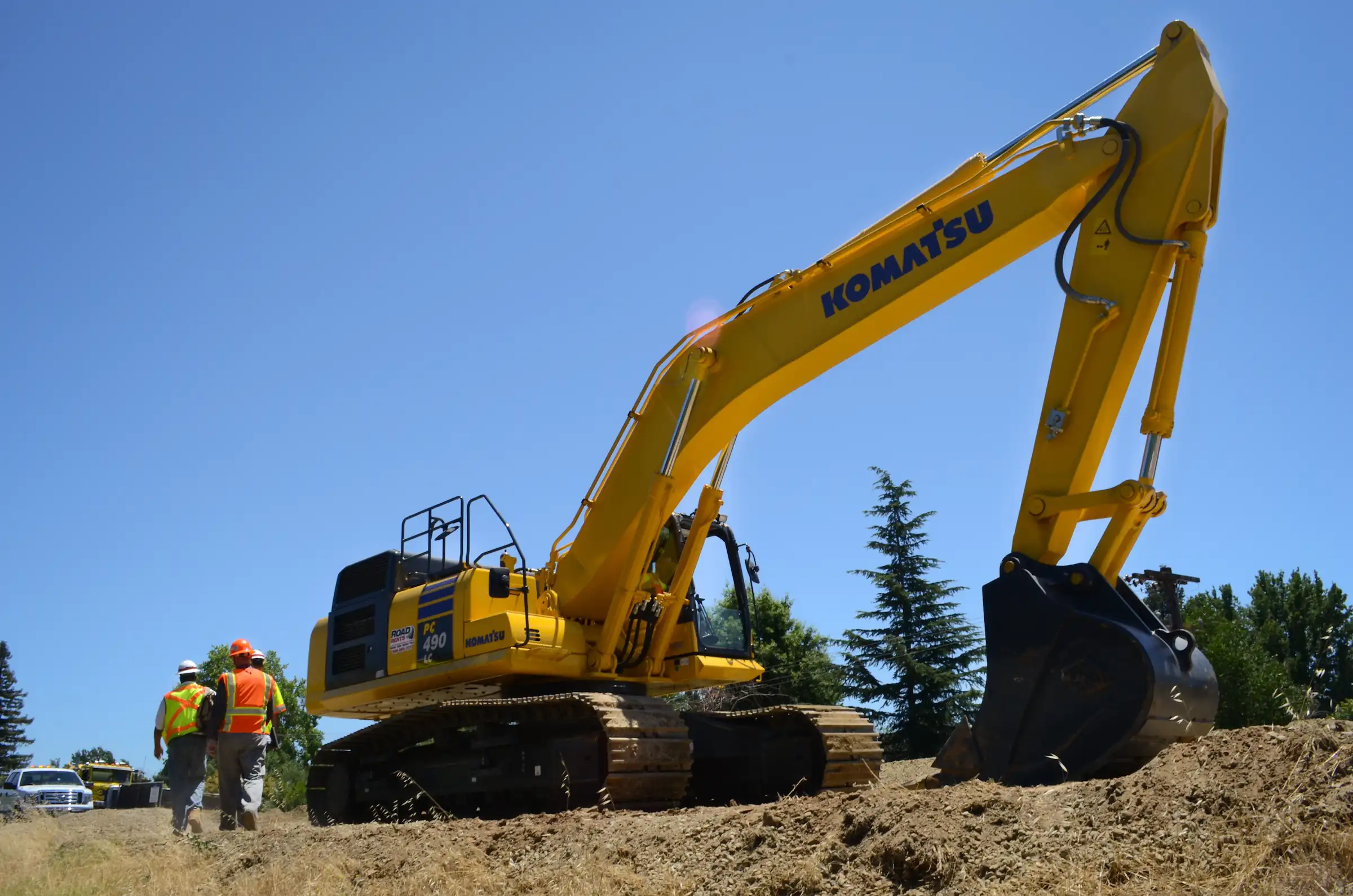Construction equipment on a jobsite