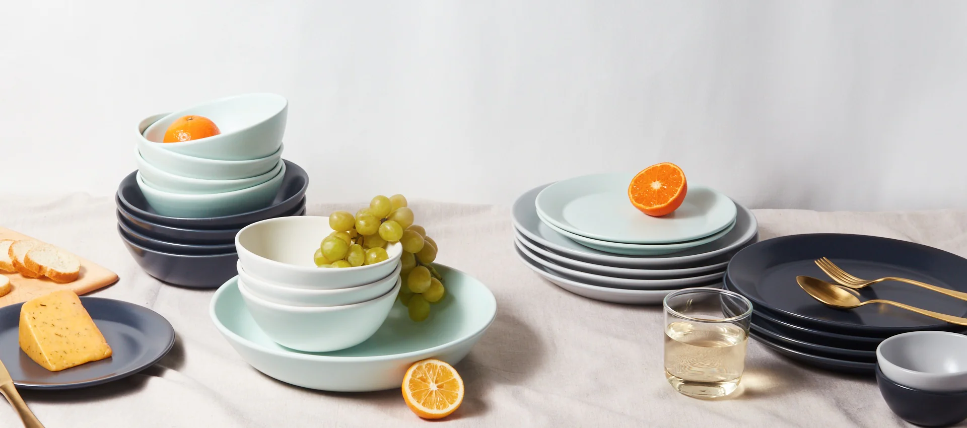 Handcrafted Rigby Home dinnerware on a table