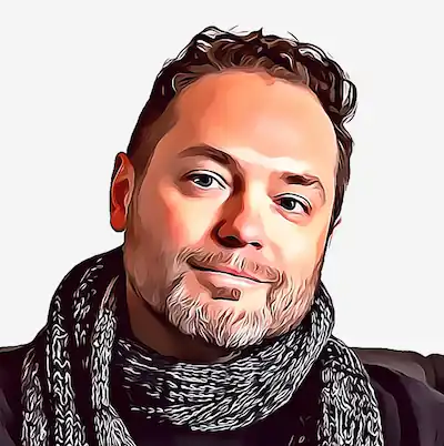 cartoonized headshot of Kevin Peckham